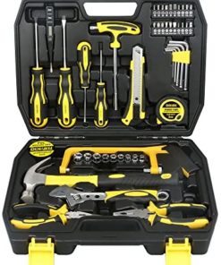 DOWELL 49 Piece Tool Set,Home Repair Hand Tool Kit with Plastic Tool Box Storage Case