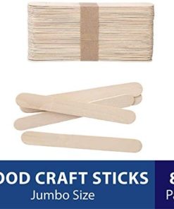 Darice Natural Wood Craft Sticks Jumbo. 80 Pieces, (5.75 Inch)