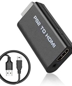 EEEKit Video AV Adapter for Sony Playstation 2 PS2 to HDMI Converter w/ 3.5mm Audio Output, for HDTV HDMI Monitor