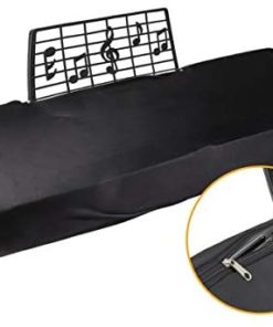Explore Land Stretchy 61/88 Keys Piano Keyboard Dust Cover with Music Stand Opening for Digital Electronic Piano (Black)