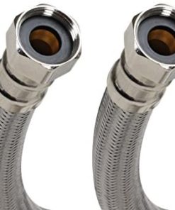 Fluidmaster B1H12 Water Heater Connector, Braided Stainless Steel - 3/4 F.I.P. Thread x 3/4 F.I.P. Thread, 12-Inch Length