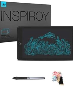 Huion Inspiroy Ink H320M Drawing Tablet 10 x 6 Inch Dual-Purpose LCD Writing Tablet, 11 Press Keys, Android Supported, Sleeve Bag Included, Ideal Use for Distance Education & Wed Conference,Black