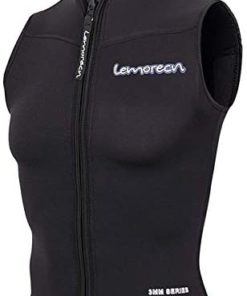 Lemorecn Womens Wetsuits Top Premium Neoprene 3mm Zipper Diving Vest