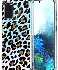 MOSNOVO Galaxy S20 Plus Case, Leopard Print Pattern Clear Design Transparent Plastic Hard Back Case with TPU Bumper Protective Case Cover for Samsung Galaxy S20 Plus