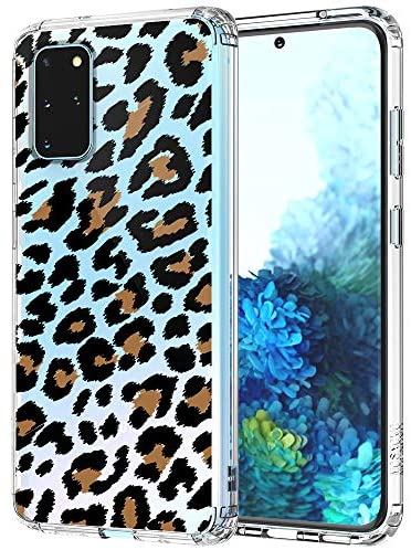 MOSNOVO Galaxy S20 Plus Case, Leopard Print Pattern Clear Design Transparent Plastic Hard Back Case with TPU Bumper Protective Case Cover for Samsung Galaxy S20 Plus
