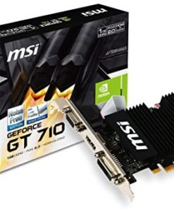 MSI Gaming GeForce GT 710 1GB GDRR3 64-bit HDCP Support DirectX 12 OpenGL 4.5 Heat Sink Low Profile Graphics Card (GT 710 1GD3H LPV1)
