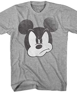 Mad Mickey Mouse Graphic Tee Classic Vintage Disneyland World Mens Adult Tee Graphic T-Shirt for Men Tshirt