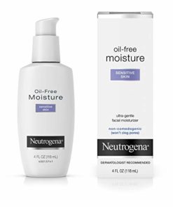 Neutrogena Oil Free Moisture Daily Hydrating Facial Moisturizer & Neck Cream with Glycerin - Fast Absorbing Ultra Gentle Lightweight Face Lotion & Sensitive Skin Face Moisturizer, 4 fl. oz