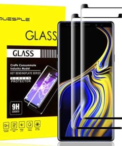 QUESPLE [2-Pack] Galaxy Note 9 Screen Protector, Premium [Bubble Free] [Anti-Scratch] [Case Friendly] 9H Hardness Tempered Glass Film Screen Protector for Samsung Galaxy Note 9