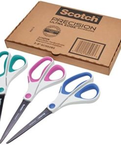 Scotch Precision Ultra Edge Scissors, 8 Inch, 3-Pack (1458-3AMZ)