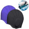 Swim Cap Waterproof Silicone 2 Pack Swimming Hat 3D Ergonomic Design for Medium to Long Hair Wrinkle-Free Great for Youth Unisex Adult Men Women