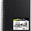 conda Hardcover Spiral Sketch Pad Sketchbook Perforated 8.5"x11" for Drawing Painting (1 Pack)